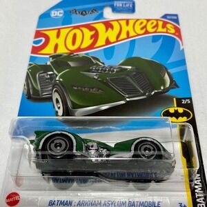 Hot Wheels Batman DC Arkham Asylum Batmobile 32/250 Batman 2/5 Green NIP 2022